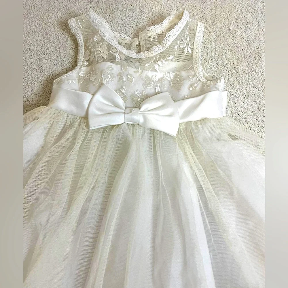 Baby Girls Sleeveless Dress Day/Evening Party Formal Gown - Picture 3 of 8